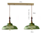 Suspension lumineuse vert rayées ampoule chaîne corde vintage rétro blanc doré