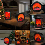 veilleuse électrique moderne effet flamme led rechargeable noir minimaliste faux foyer vacances chambre deco