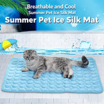 tapis rafraîchissant soie glacée antidérapant respirant lavable coussin été dissipateur chaleur usage niche chiens