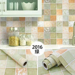 Autocollant mural cuisine beige clair sur meuble