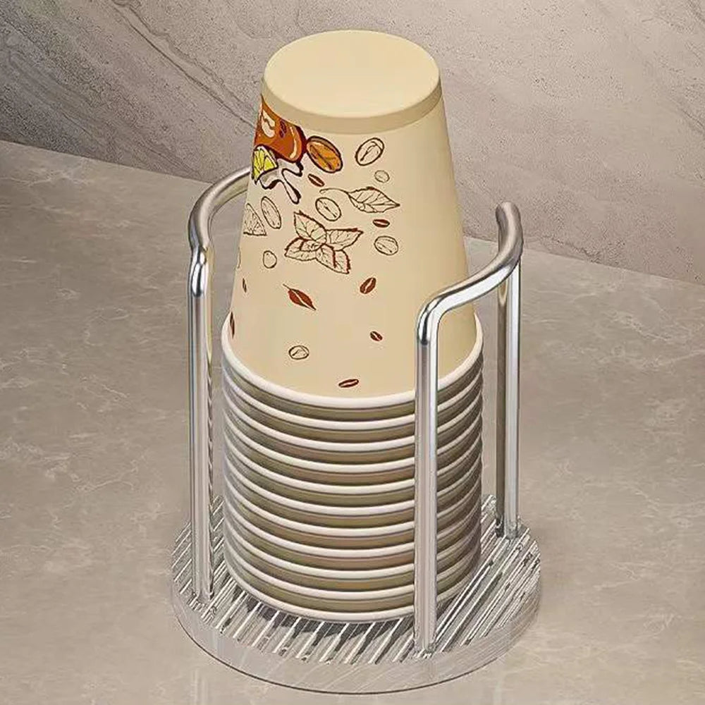 porte verres moderne élégants dorés transparents contenant verres carton beige
