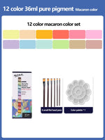 Peinture acrylique kit 24 couleurs palette pinceaux medium auto apprentissage pratique
