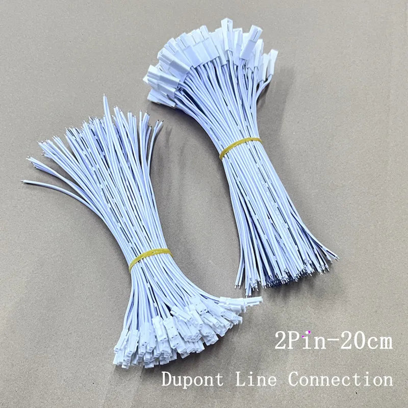 câbles électrique connecteur mâle femelle 20cm blanc basse tension standard led extension