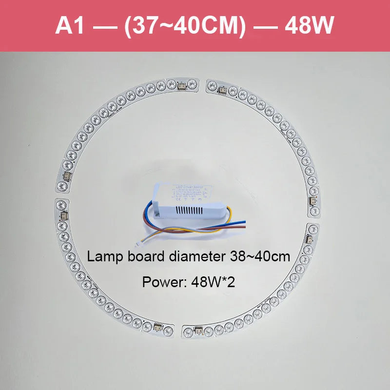 plaque led circulaire blanche ventilateur magnets ruban adhésif moderne