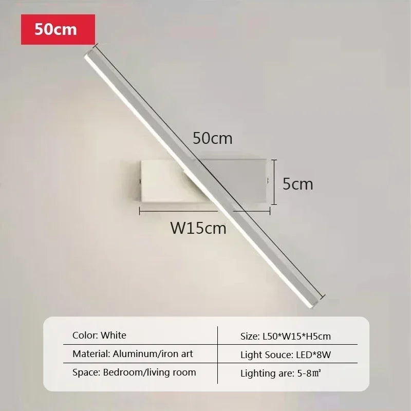 lampe murale led moderne minimaliste blanc noir éclairage intérieur salon chambre