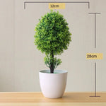 plante artificielle bonsaï miniature pot blanc décoration intérieur jardin maison vert