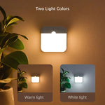 lampe chevet led rechargeable adhésif détecteur mouvement blanc moderne sans fil usb