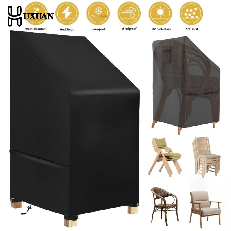 housse protection meuble extérieur noir gris uni moderne cordon serrage durable imperméableextérieur