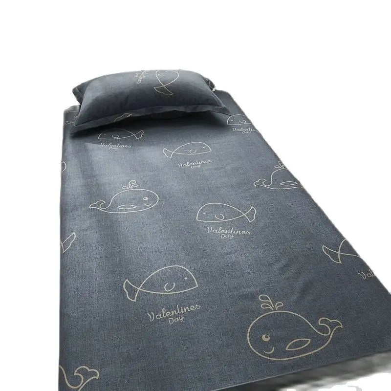 drap plat housses lit carreaux poissons pois texture granuleuse nordique moderne adultes chambre decoration