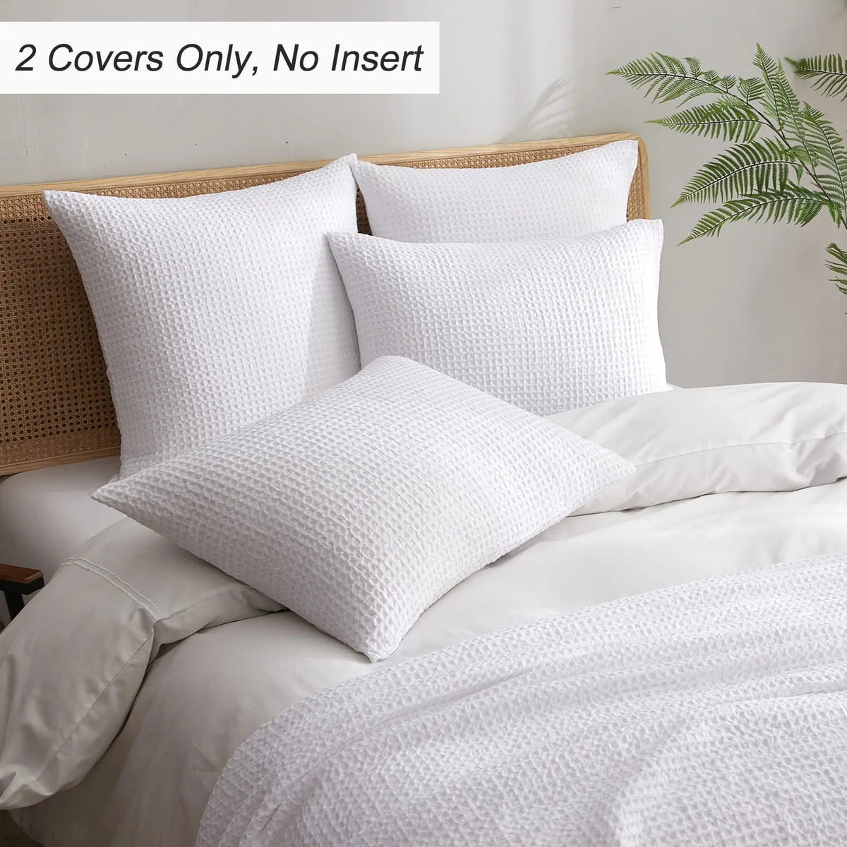 protège oreiller coton texture relief moderne enveloppe blanc maison pièces