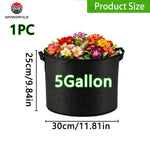 sacs culture tissu noir 10 gallon poignées renforcées aération jardinerie durable