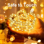 guirlande lumineuse led dorée fil cuivre diodes rgb moderne télécommande usb 10m 20m 5m