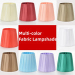 abat jour moderne tissu rayures plissées blanc rouge rose bleu violet vert doré