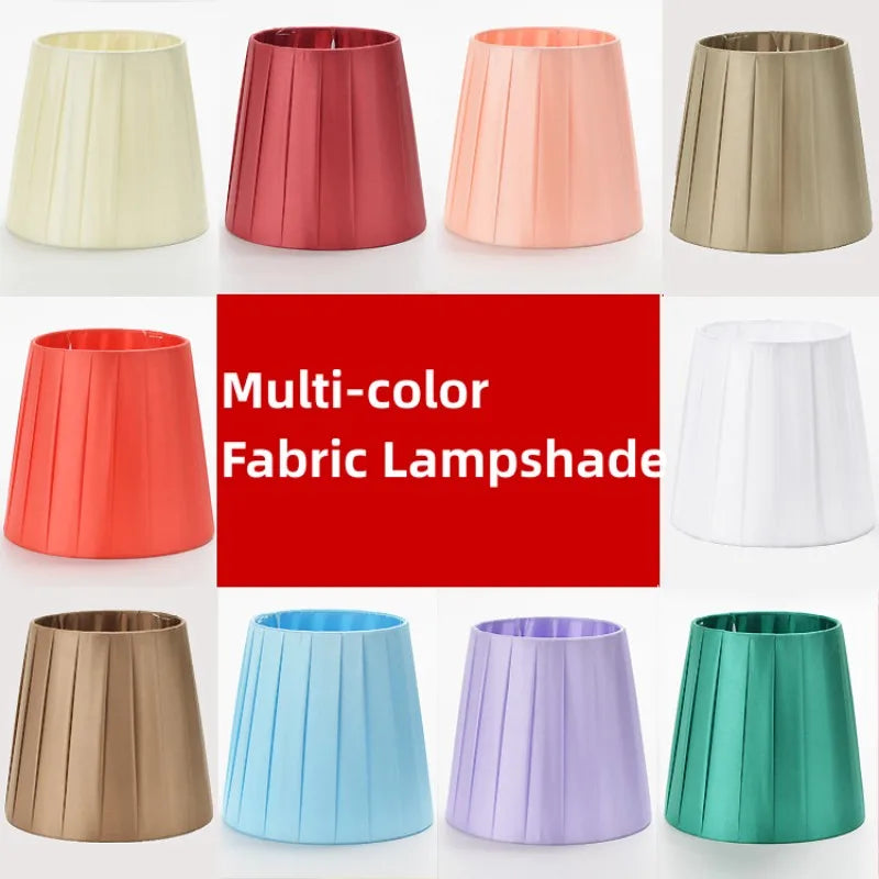 abat jour moderne tissu rayures plissées blanc rouge rose bleu violet vert doré