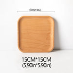 assiettes bois naturel assiettes minimalistes rustiques grain bois 15x15cm 13x25cm