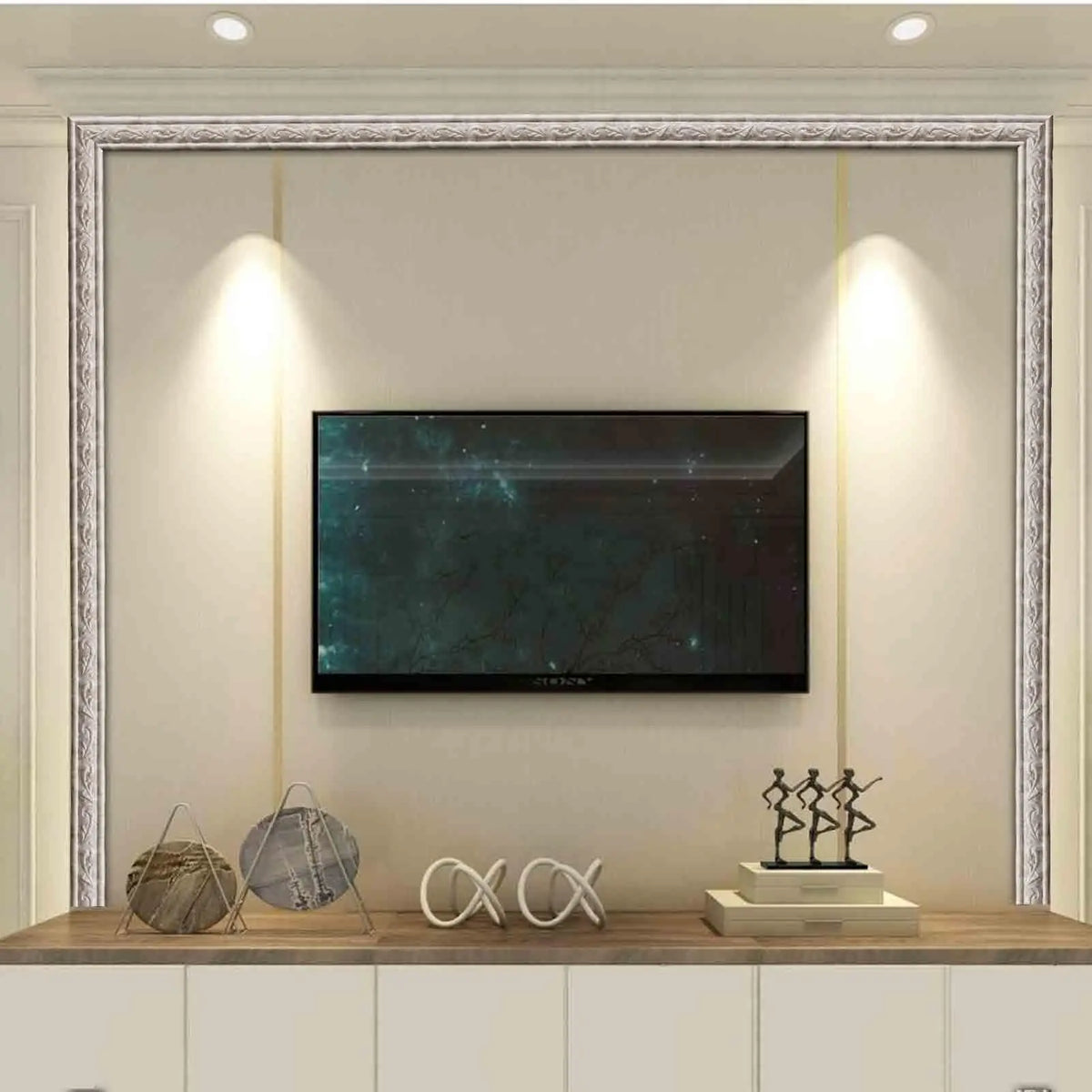 bordure murale adhésive 3d relief floral 230cm classique décorative decoration