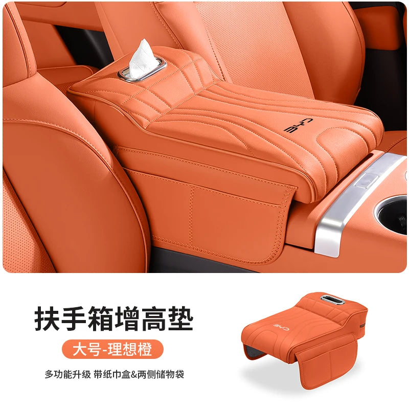 coussin soutien voiture cuir gris clair moderne adhésif trosse rangement porte tissu téléphone intégré