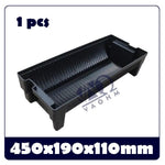 conteneur rangement bobine plastique noir ondulé surface intérieure industrielle utilitaire sd antistatique