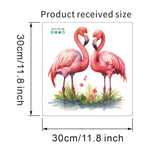 cache wc moderne flamants roses paysage aquatique clips auto adhésif pvc blanc rose vert
