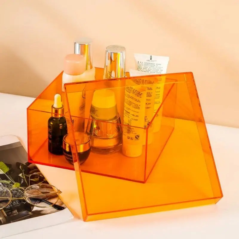 boîtes rangement transparent réutilisables pliables moderne minimaliste vert rouge bleu orange