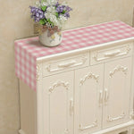 nappe carreaux rose blanche décoration intérieure rustique anti dérapante facile entretenir