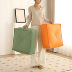 coussin sol orange gris minimaliste cuir aspect mat lavable moderne adultes