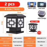 lampe solaire led étanche ip65 contemporaine batterie lithium noire panneau solaire inclusion moderne vintage