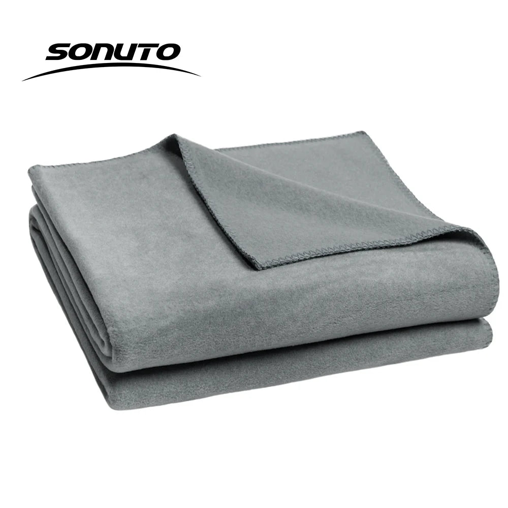 couverture polaire douce noir moderne portable hiver voyage hospitalière qualité adulte rectangle