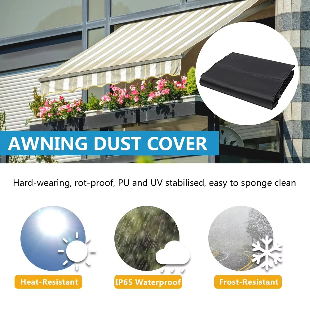 housse protection auvent terrasse gris imperméable résistant intempéries extérieur jardin