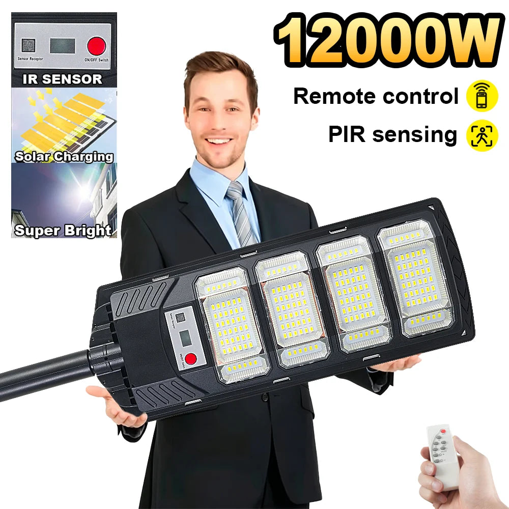 lampe solaire moderne large portée ipx67 étanche contrôlée distance super lumineuse