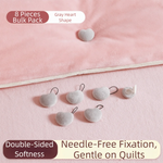 clips coton draps vert clair rose pâle forme cœur moderne pratique pièces facile