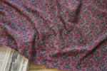 tissu imprimé floral rose rouge vintage largeur 165cm idéal couture décoration vêtements accessoires