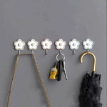 porte clés adhésifs modernes porte accessoires décoratifs fleurs colorées minimalistes