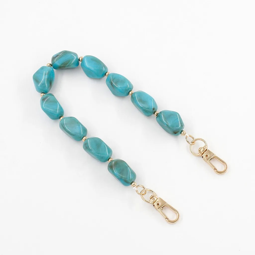 bracelet multicolore moderne ovale brillant bleu turquoise doré jaune orange rose vert marron gris
