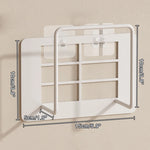 support rangement mural adhésif blanc moderne grille compartiments large capacité