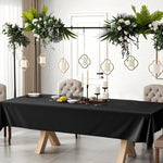 nappe jetable noire brillante élégante table fête anniversaire mariage baptême noël