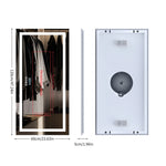 miroir courtoisie led blanc mural moderne notes musicales violettes affichage numérique