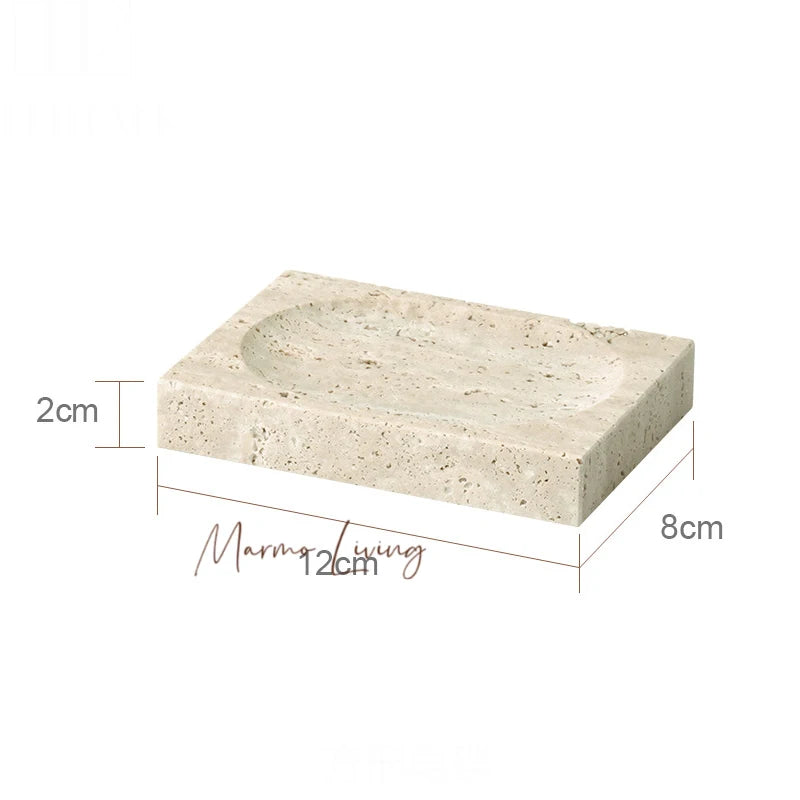 ensemble accessoires salle bain marbre beige naturel distributeur savon plateau pot serviette moderne