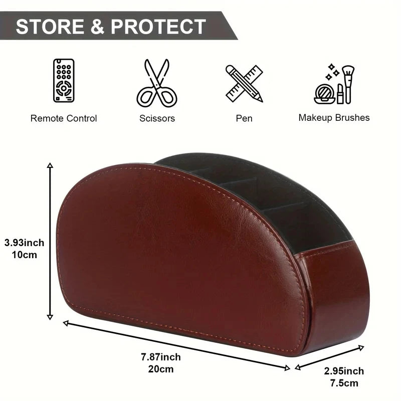 support télécommandes moderne simili cuir noir marron compartiments anti dérapant protection velours