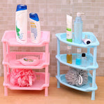 étagère modulaire salle bain niveaux rangement moderne réutilisable plastique sans BPA rose bleu vert