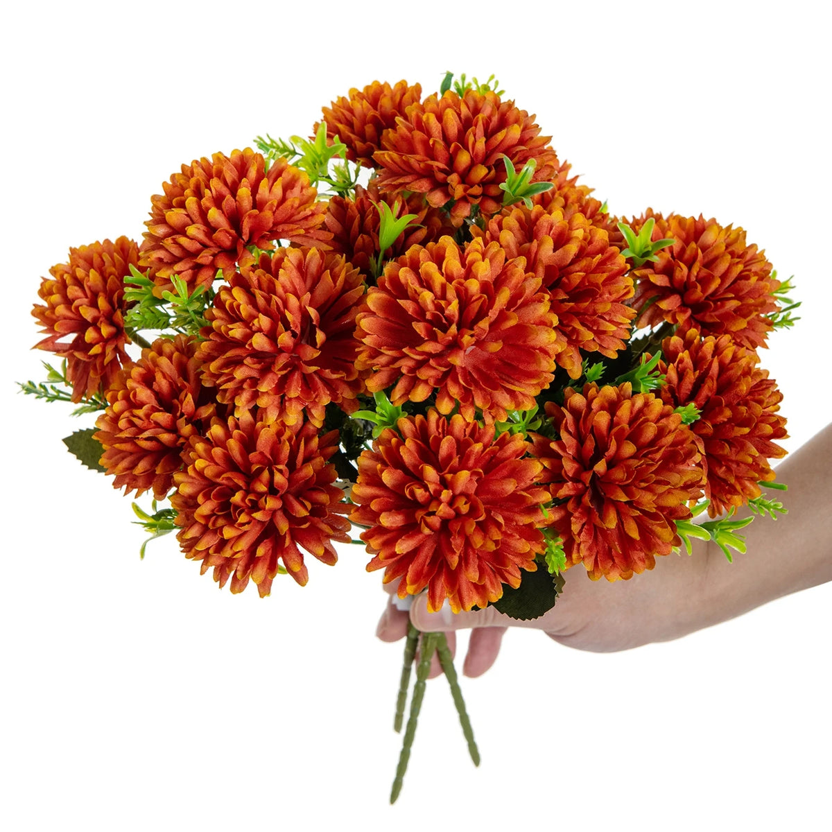 décoration intérieure bouquet fleurs artificielles soie mariage automne anniversaire moderne orange jaune rouge