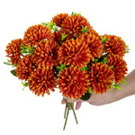 décoration intérieure bouquet fleurs artificielles soie mariage automne anniversaire moderne orange jaune rouge