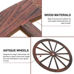 décoration murale roue chariot bois vintage rustique ornement mur art western nostalgie