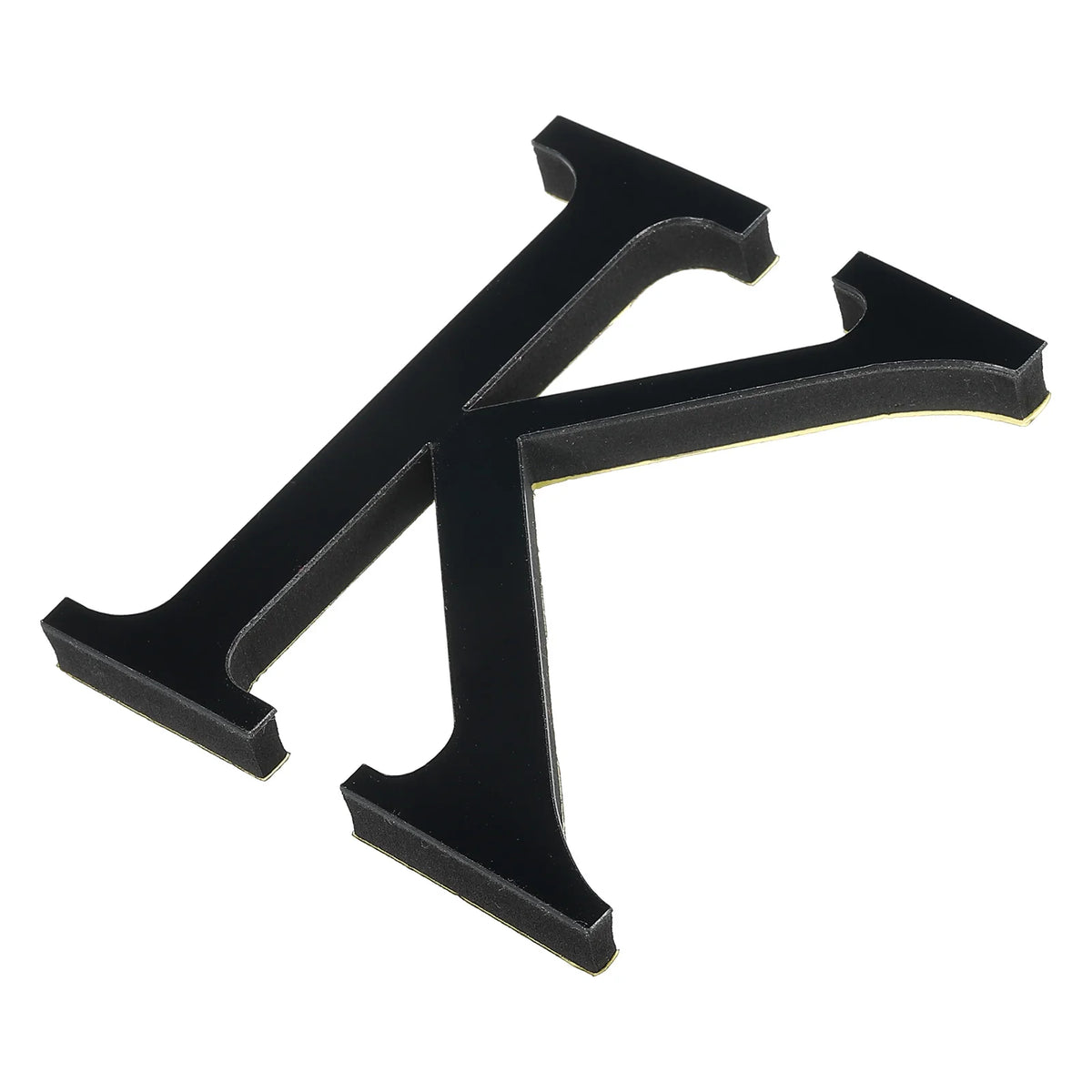 sticker lettre 3d alphabet noir adhésif mur decor classique maison festive 10cm