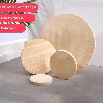 Lot de 10 disques en bois massif pin pour DIY