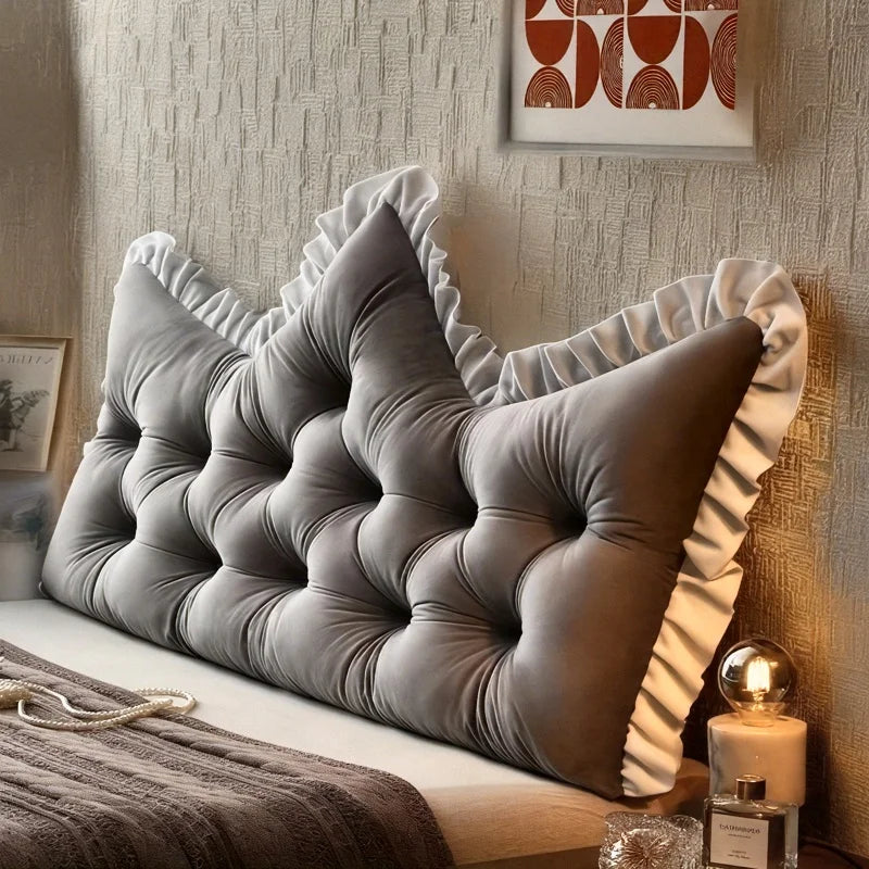 coussin tête velours gris marron noir confortable classique anti décubitus coton polyester