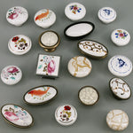 boutons meuble céramique blanc or noir fleurs poissons géométriques classiques