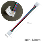 connecteur double tête bande led 2pin 3pin 4pin 5pin 6pin 15cm blanc rouge noir