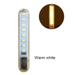 lampe led rechargeable usb moderne transparente blanche ligne led 60lm flux lumineux
