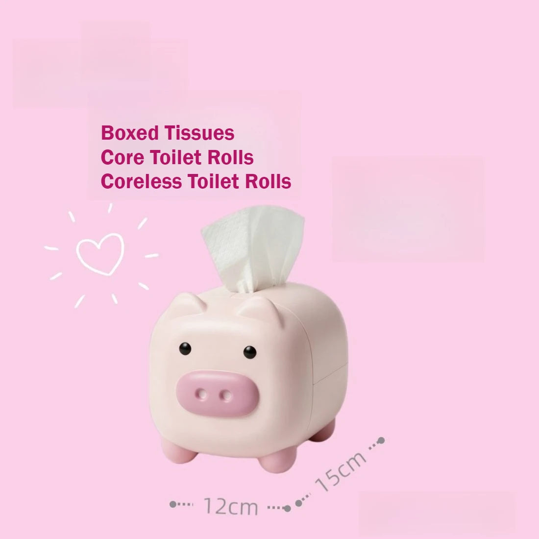 distributeur serviettes cochon mignon rose clair cartoon serviettes inclusion plastique